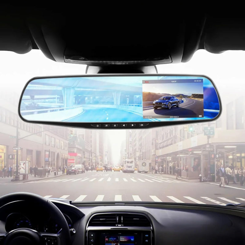 ESPEJO RETROVISOR DOBLE CAMARA FULL HD