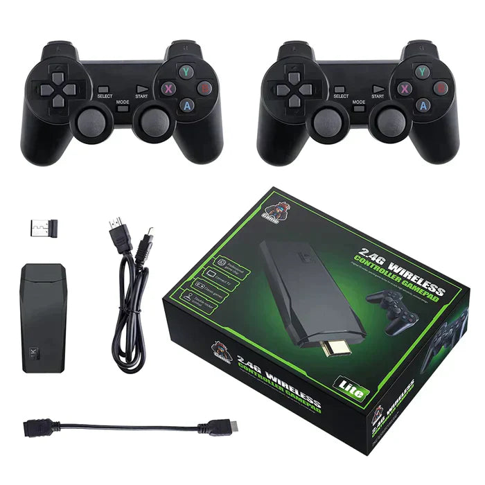 Retro GameStick 4K + 10.000 Juegos de 9 Consolas + 2 Mandos de Regalo 🎮