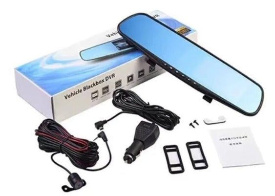 ESPEJO RETROVISOR DOBLE CAMARA FULL HD