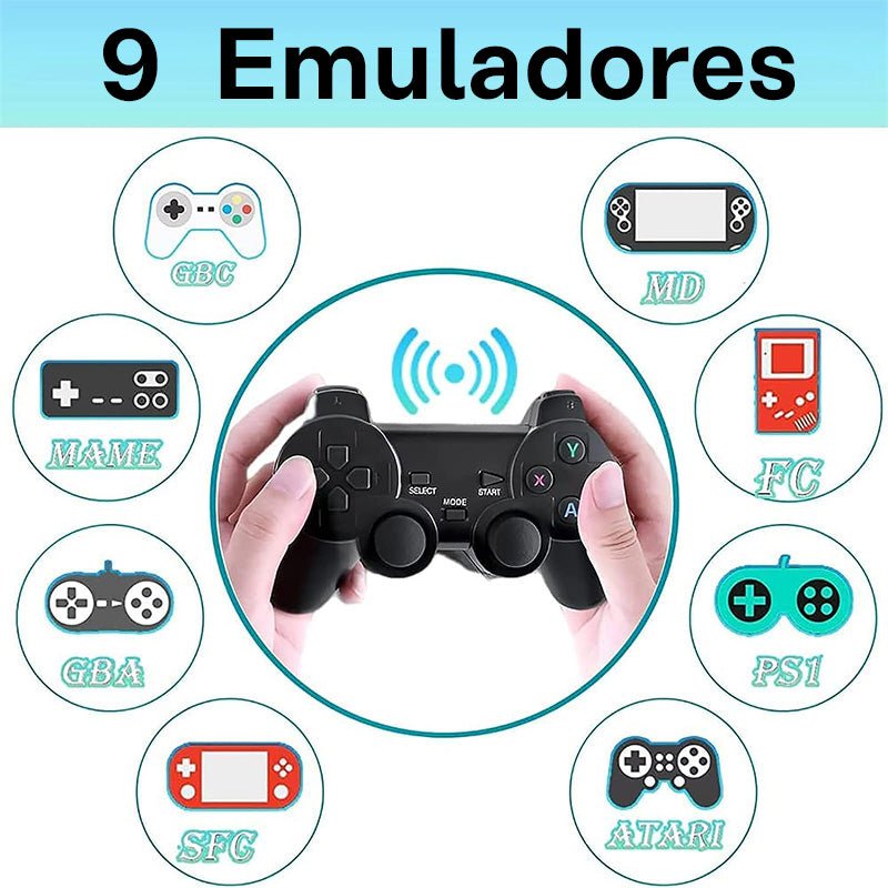 Retro GameStick 4K + 10.000 Juegos de 9 Consolas + 2 Mandos de Regalo 🎮